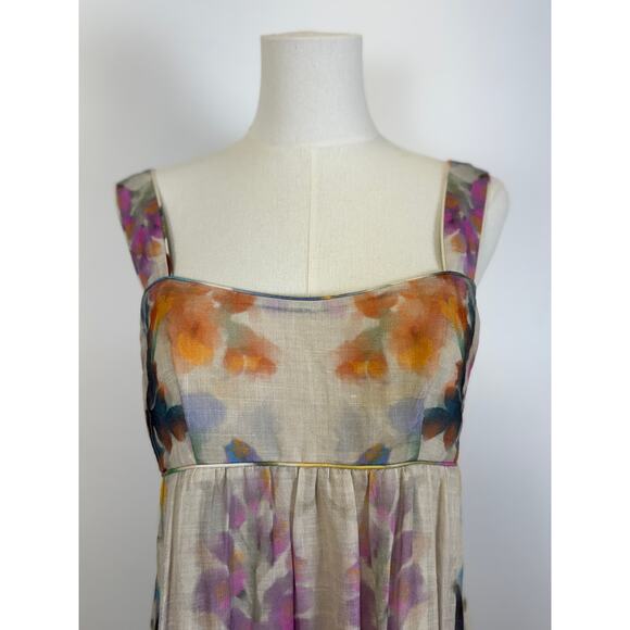 Ramie Maxi Dress Add to Hearts Marchesa Rosa SZ 4 NWT $595 - Picture 3 of 4